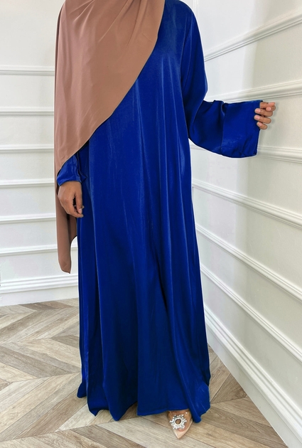 Abaya Glossy - COBALT BLAUW