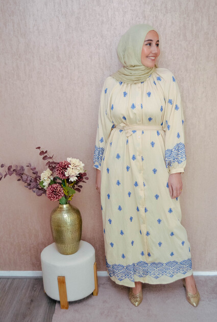 Blousedress Reema - BLAUW