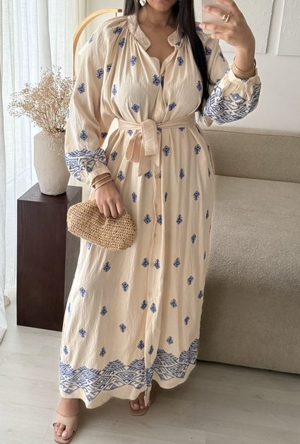 Blousedress Reema - BLAUW