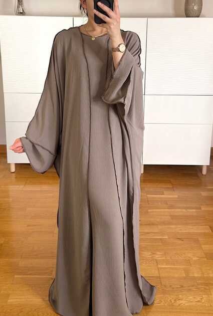 Abaya Emiraati - TAUPE
