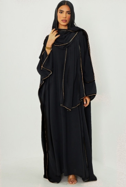 Abaya Emiraati - ZWART