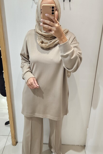 Joggingsweater Donna - TAUPE 