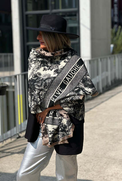 Sjaal Rive Gauche - ZWART
