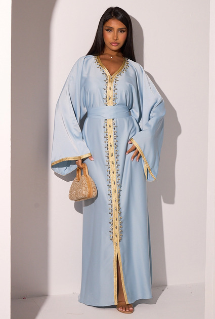 Abaya Yasmin - BLAUW