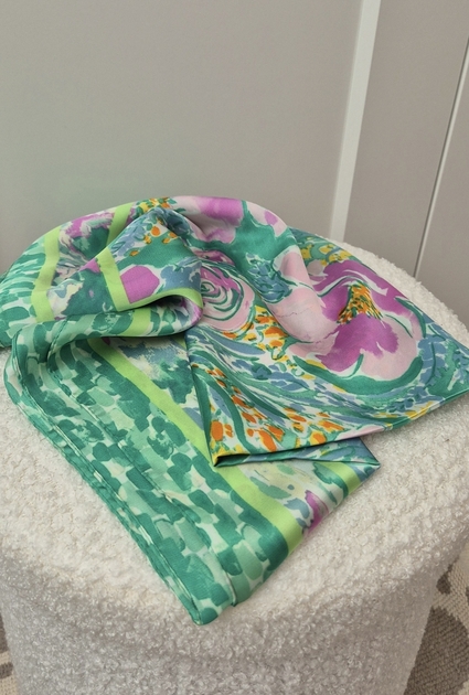 Shawl Silk - GROEN