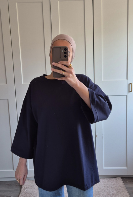 T-shirt Eva - DONKERBLAUW 