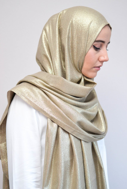 Sjaal Glam - TAUPE GOUD