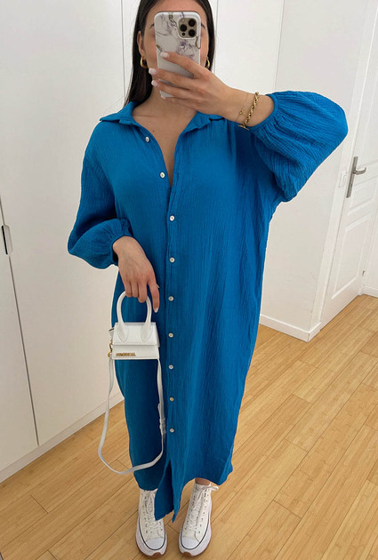 Jurk Ayana - BLAUW